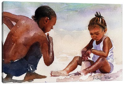Sandcastle Canvas Art Print - Caribbean Culture