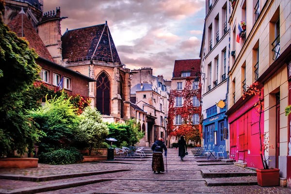 Rose Palmisano: Le Marais Rue des Barres by Rose Palmisano
