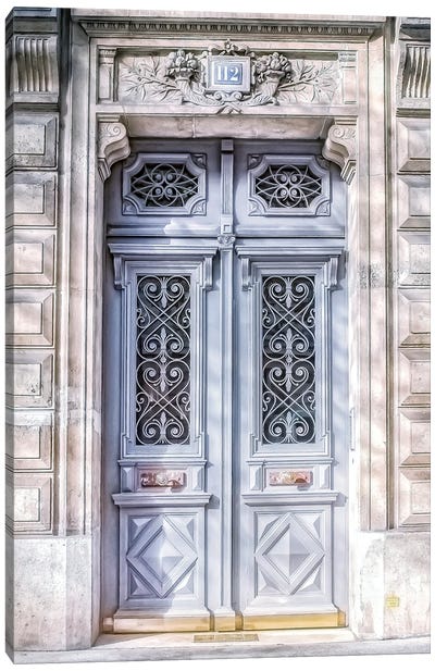 Paris Lavander Door Canvas Art Print - Rose Palmisano