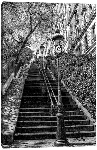 Montmartre Stairs Canvas Art Print - Rose Palmisano