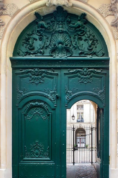 Doors: Green Door Ile Saint-Louis Paris by Rose Palmisano