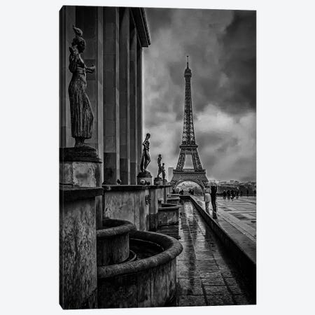 The Eiffel Tower in the Rain Canvas Print #RPM112} by Rose Palmisano Canvas Wall Art