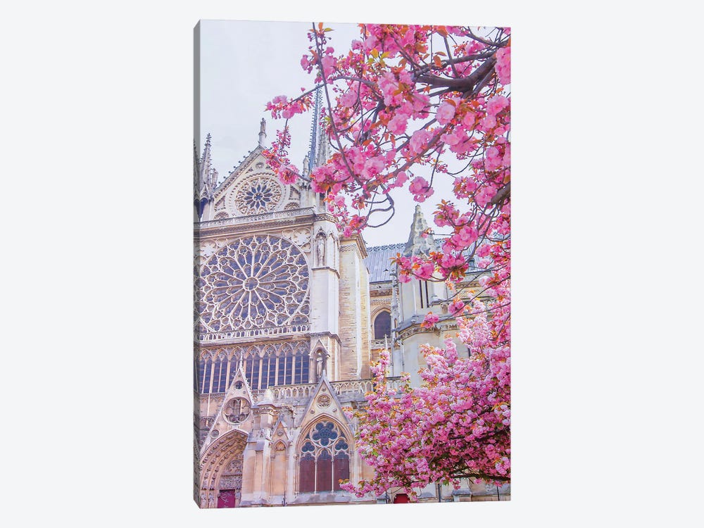 Rose Window Blooms Notre-Dame de Paris by Rose Palmisano 1-piece Canvas Art Print