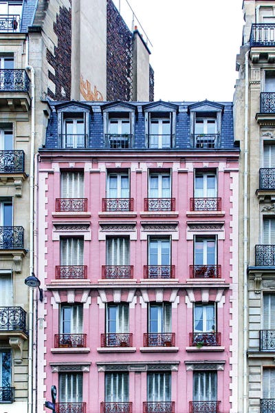 Pink Windows Paris by Rose Palmisano framed wall art