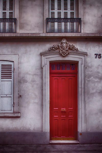 Parisian Red Door by Rose Palmisano canvas print