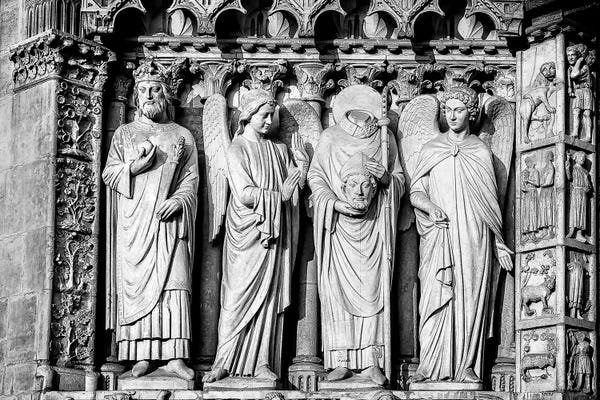 Rose Palmisano: Statue of St. Denis Notre-Dame Cathedral by Rose Palmisano