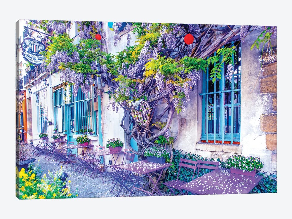 Wisteria Vines In Bloom Au Vieux Paris by Rose Palmisano 1-piece Canvas Art