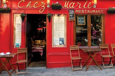 Red Ruby Cafe Paris by Rose Palmisano canvas print