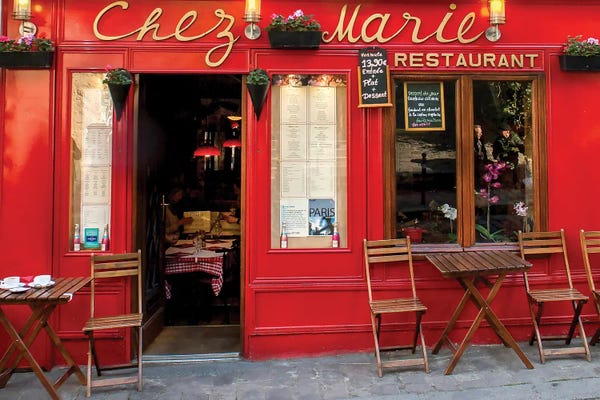 Doors: Red Ruby Cafe Paris by Rose Palmisano