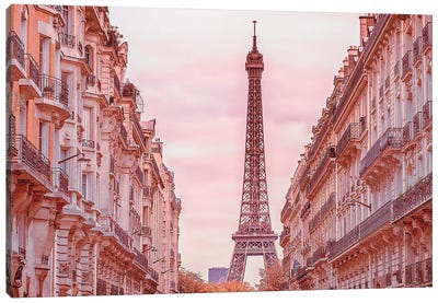 The Eiffel Tower amid Haussmann Architecture Canvas Art Print - Rose Palmisano
