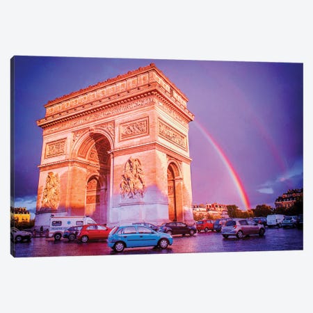 Rainbow Over The Arc Canvas Print #RPM13} by Rose Palmisano Canvas Wall Art