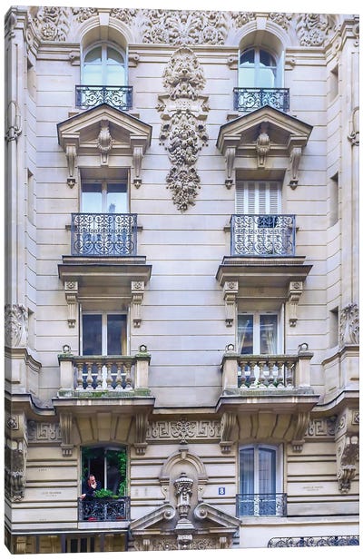 Parisian Windows Canvas Art Print - Rose Palmisano