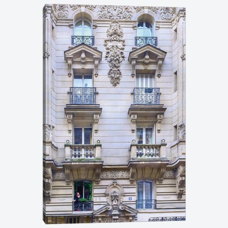 Parisian Windows Canvas Print #RPM147} by Rose Palmisano Canvas Art