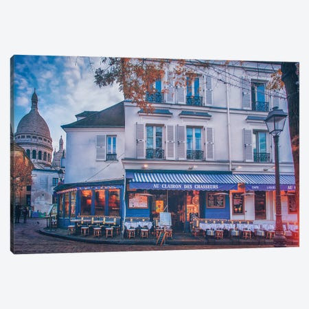 Sidewalk Cafe Place du Tertre Montmartre Canvas Print #RPM148} by Rose Palmisano Canvas Print