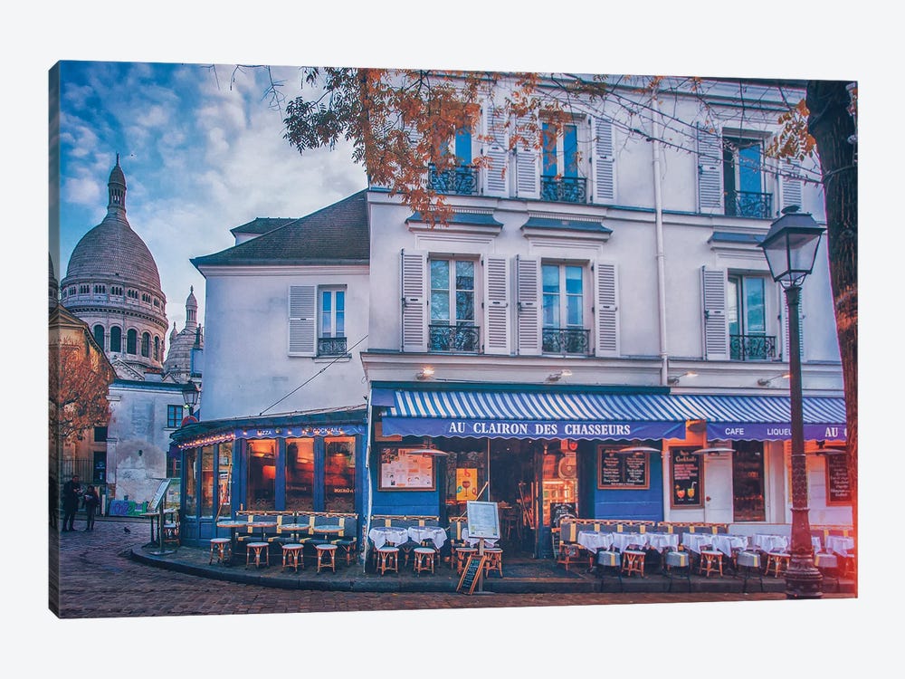 Sidewalk Cafe Place du Tertre Montmartre by Rose Palmisano 1-piece Art Print