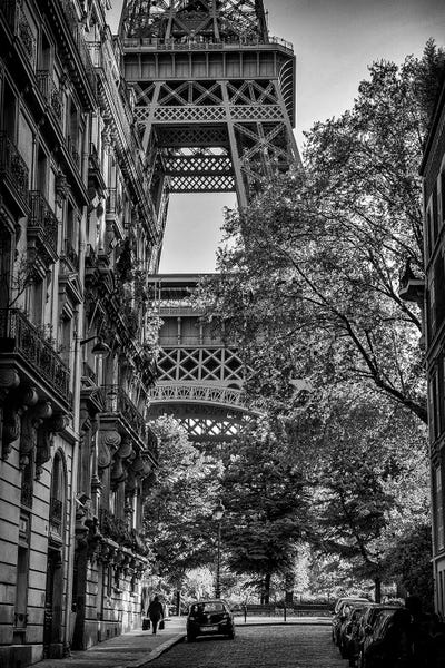 Black & White Cityscapes: Eiffel Tower Paris by Rose Palmisano