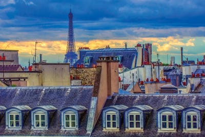 Rooftops Of Paris by Rose Palmisano art print