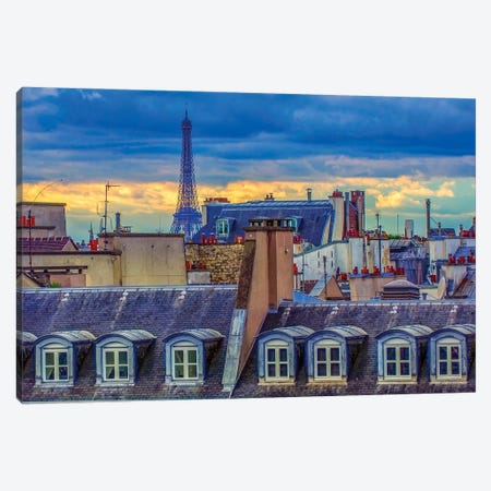 Rooftops Of Paris Canvas Print #RPM153} by Rose Palmisano Canvas Art