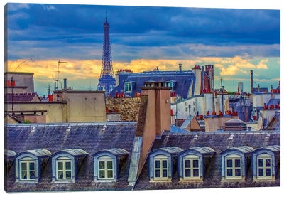 Rooftops Of Paris Canvas Art Print - Rose Palmisano