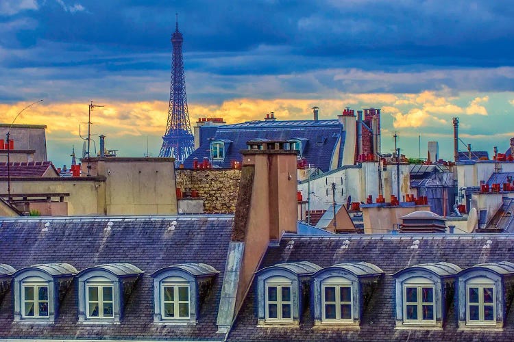 Rooftops Of Paris by Rose Palmisano wall art