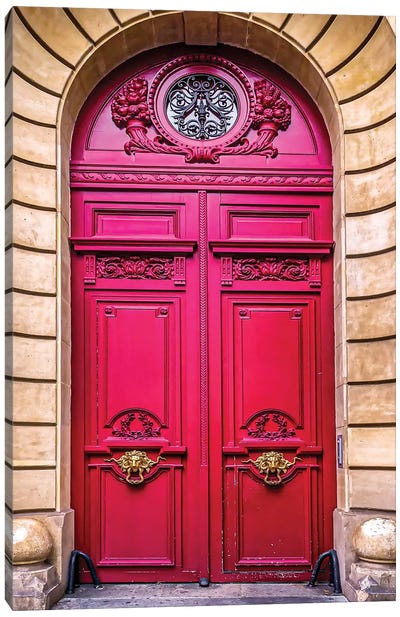 Paris Red Door Canvas Art Print - Rose Palmisano