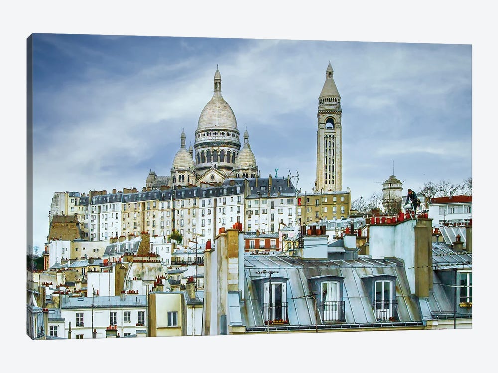 Basilique Du Sacre-Coeur De Montmartre by Rose Palmisano 1-piece Canvas Print