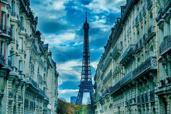 Rose Palmisano: Eiffel Tower in the Clouds by Rose Palmisano