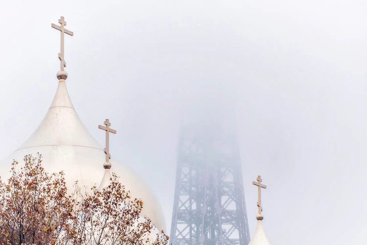 Golden Dome of Paris in the Fog by Rose Palmisano wall art