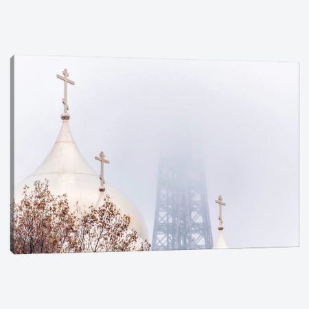 Golden Dome of Paris in the Fog Canvas Print #RPM167} by Rose Palmisano Canvas Art