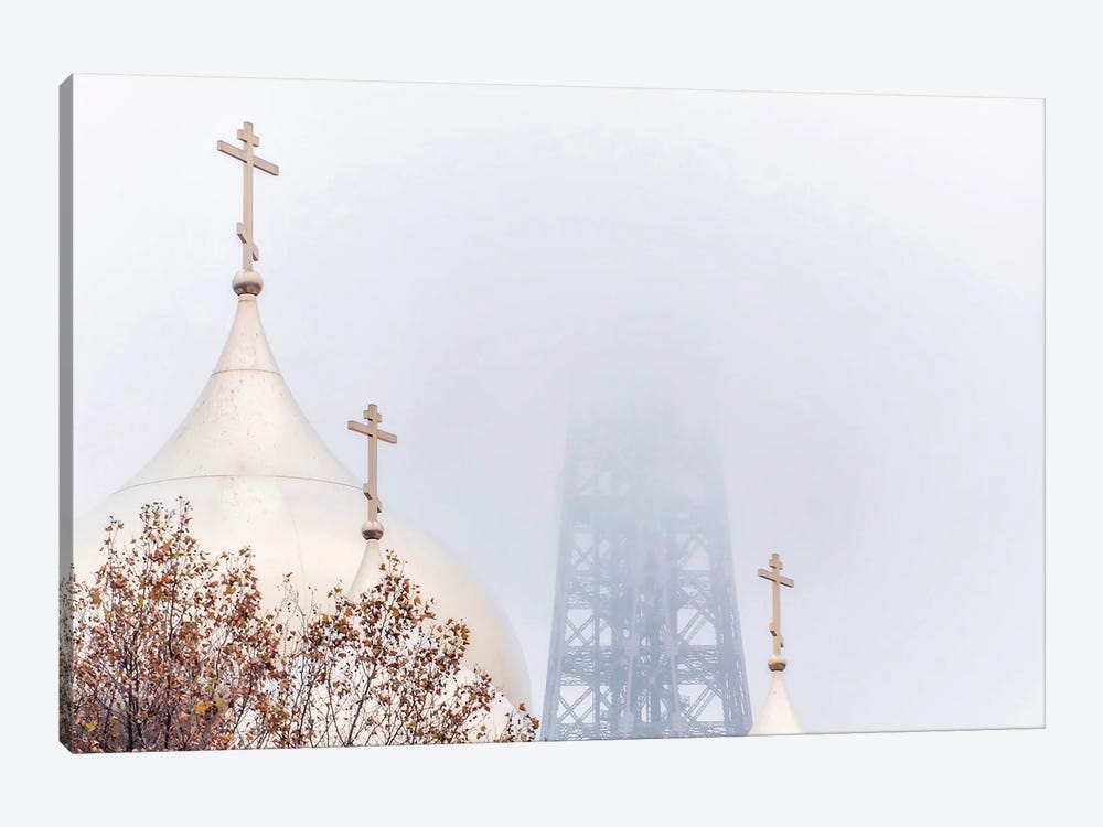 Golden Dome of Paris in the Fog by Rose Palmisano 1-piece Canvas Wall Art