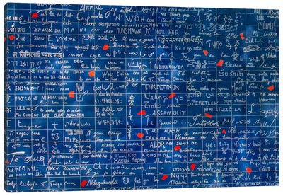 Wall Of Love -- Mur Des Je T'Aime, Montmartre Canvas Art Print