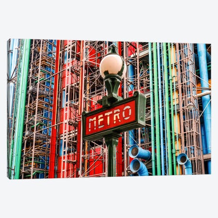 Paris Metro Pompidou Centre Canvas Print #RPM173} by Rose Palmisano Canvas Art