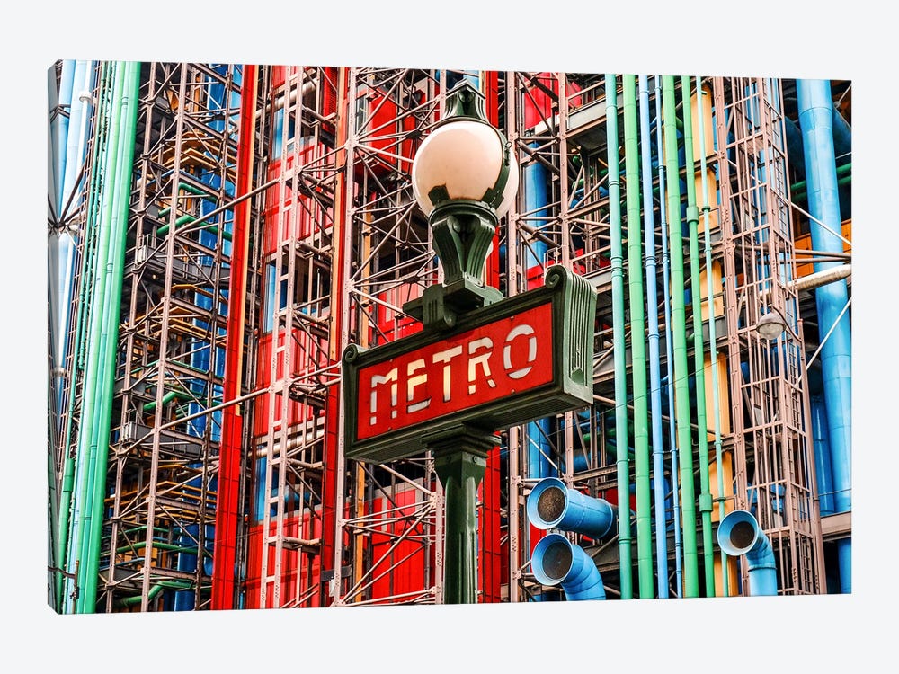Paris Metro Pompidou Centre by Rose Palmisano 1-piece Canvas Print