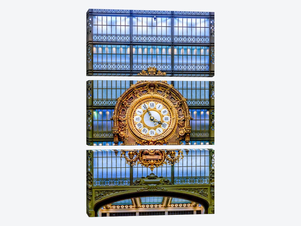 Musée D'Orsay Clock by Rose Palmisano 3-piece Canvas Print