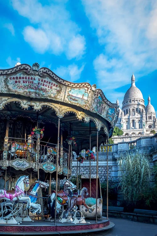 Montmartre Carousel by Rose Palmisano wall art