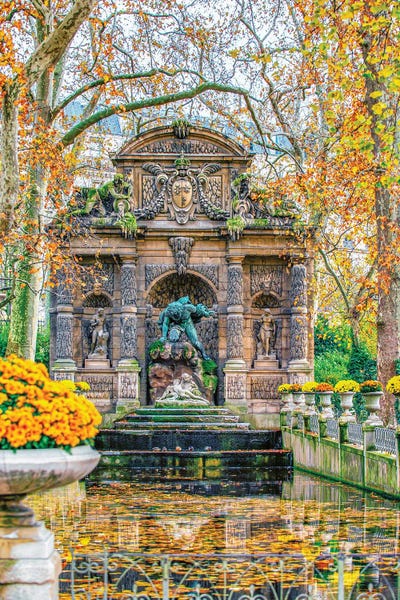 Medici Fountain In Luxembourg Gardens.