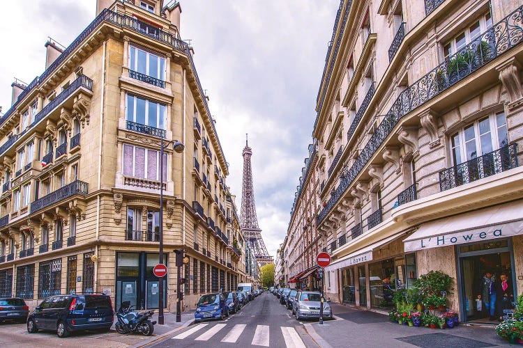 Eiffel Tower View From Avenue Rapp by Rose Palmisano wall art