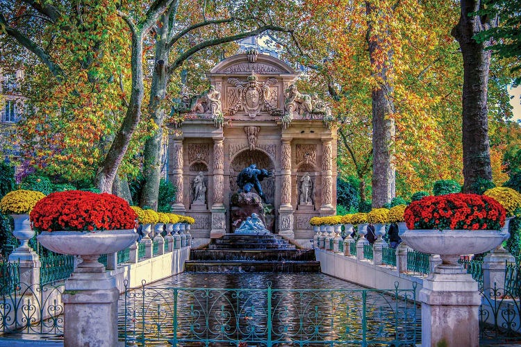 Medici Fountain In Luxembourg Gardens by Rose Palmisano wall art