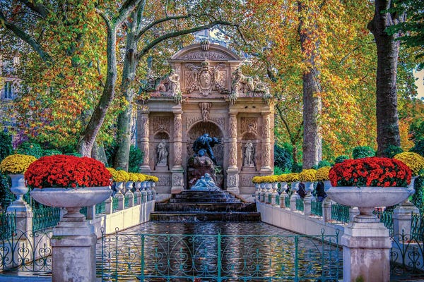 Rose Palmisano: Medici Fountain In Luxembourg Gardens by Rose Palmisano