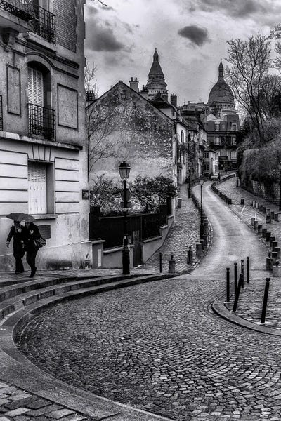 Paris In The Rain by Rose Palmisano metal wall art