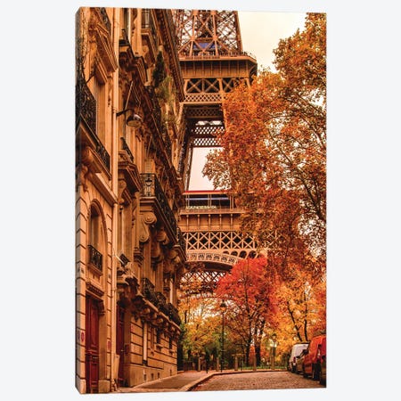 Autumn Glow Eiffel Tower Canvas Print #RPM35} by Rose Palmisano Canvas Print