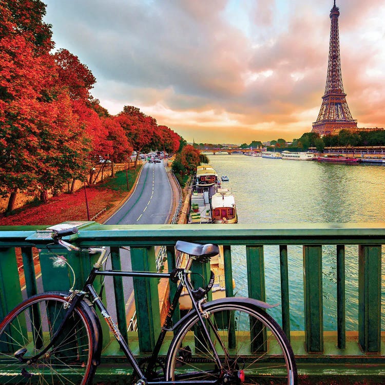 The Eiffel Tower In Fall Colors by Rose Palmisano wall art