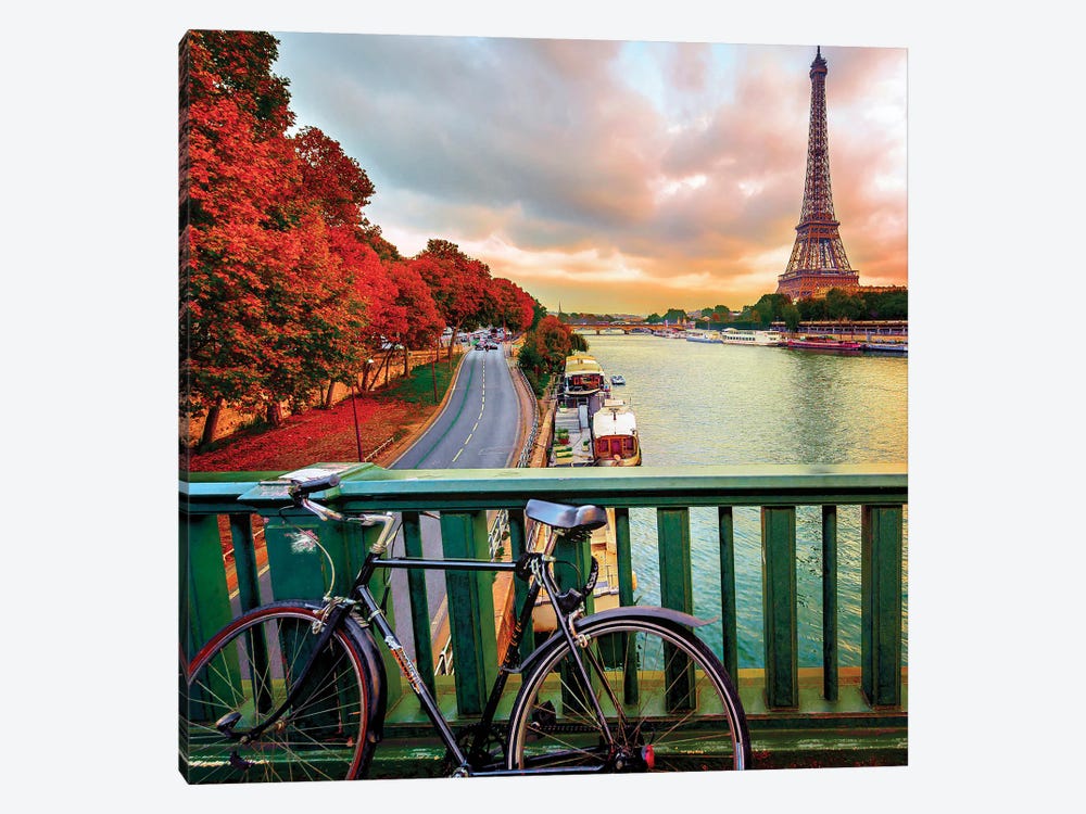 The Eiffel Tower In Fall Colors by Rose Palmisano 1-piece Art Print