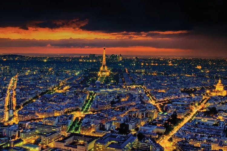 Paris By Night by Rose Palmisano wall art