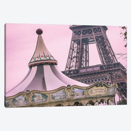 Paris Carousel Canvas Print #RPM48} by Rose Palmisano Art Print