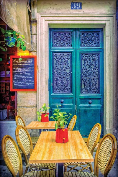 Sidewalk Cafe Paris by Rose Palmisano canvas print