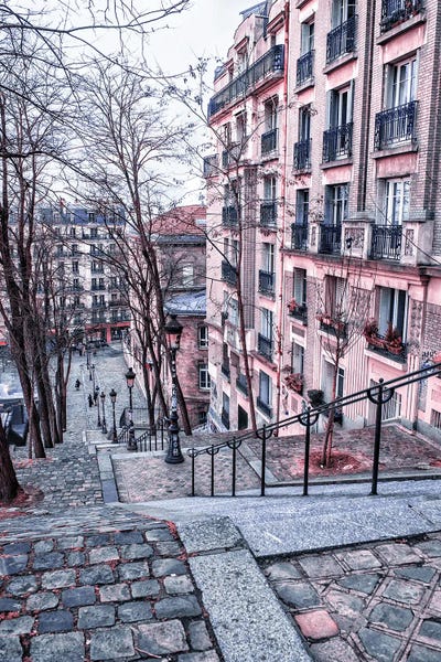 Montmartre Steps by Rose Palmisano metal wall art