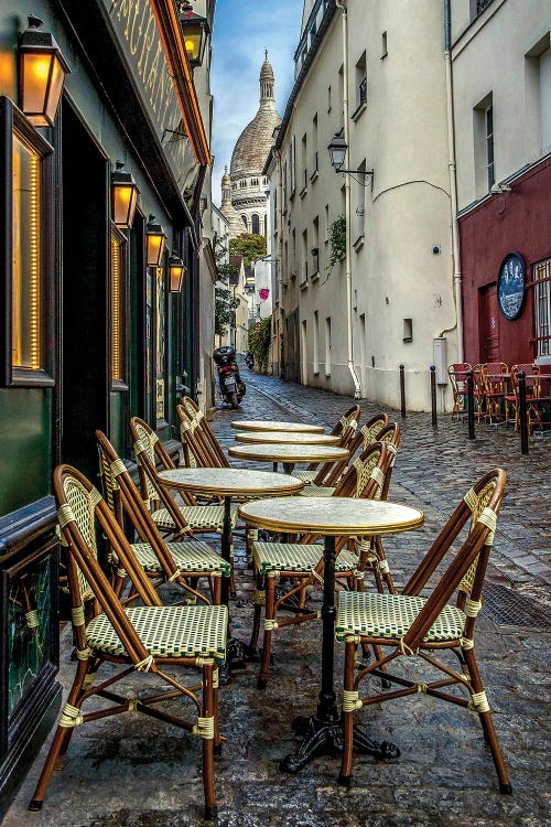 Romantic Cafe Montmartre by Rose Palmisano wall art
