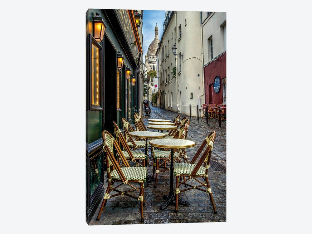 Romantic Cafe Montmartre by Rose Palmisano 1-piece Canvas Print