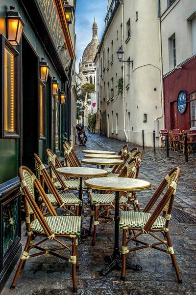 Paris Photography: Romantic Cafe Montmartre by Rose Palmisano
